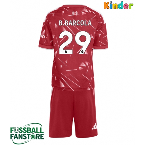 Liverpool Bradley Barcola #29 Replik Heimtrikot Kinder 2026-27 Kurzarm (+ Kurze Hosen)